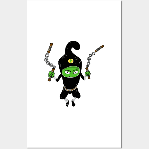 Nightshade Jalapeño Pepper Vegetable Ninja Clan Wall Art by JonnyVsTees